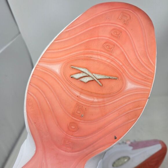 REEBOK Question Mid Allen Iverson Pink Toe White and Pink Sneakers Size 9.5 Mens - Picture 8 of 10